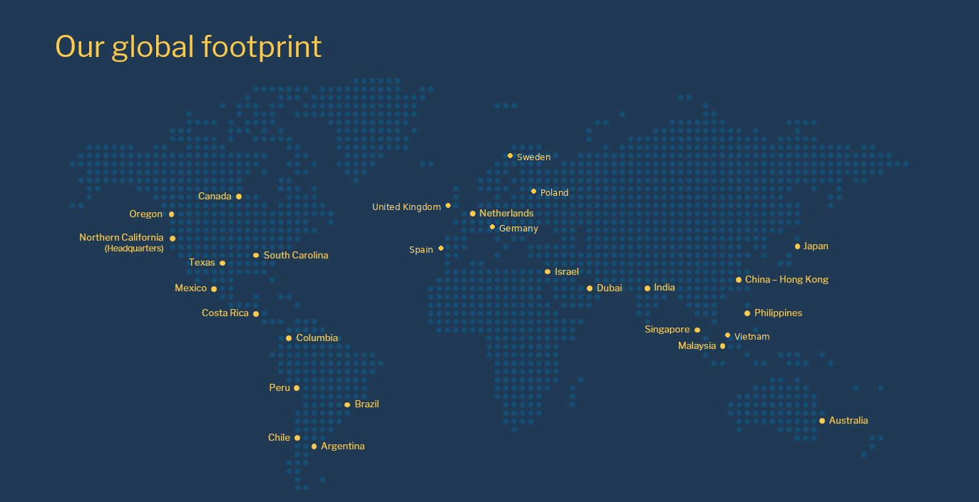 AER Worldwide global footprint map